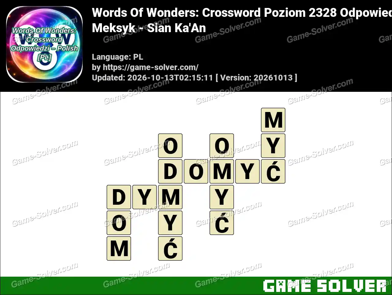 Words Of Wonders: Crossword Poziom 2328 Odpowiedzi – Meksyk – Sian Ka’An